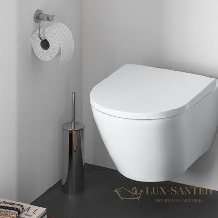 чаша подвесного безободкового унитаза duravit d-neo 2577090000 rimless, белый