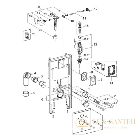 инсталляция для подвесного унитаза grohe rapid sl 38712001 высота 0,98 м 