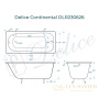 ванна чугунная delice continental 160х70 dlr230626, белый глянцевый