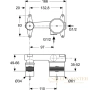 встраиваемый комплект ideal standard melange a5948nu для смесителя и для раковины, бронза