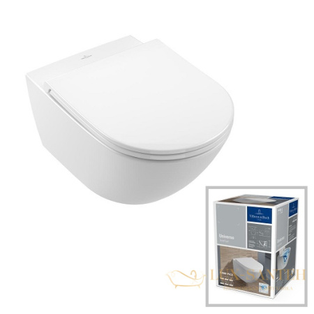 подвесной унитаз villeroy & boch universo 4670t901 twistflush, белый