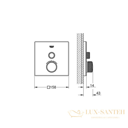 термостат grohe grohtherm smartcontrol 29153ls0, белый