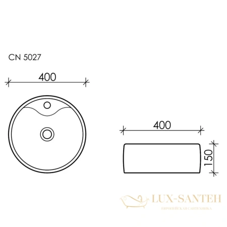 раковина ceramica nova element cn5027 40x40 см, белый