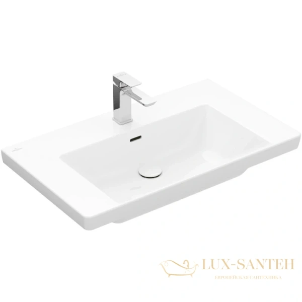 раковина villeroy & boch subway 3.0 4a708001 80х47 см, альпийский белый