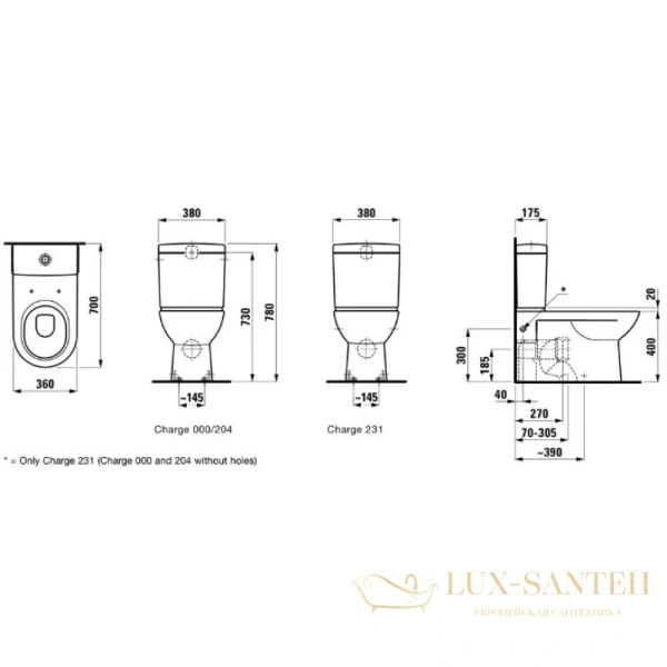 чаша напольного унитаза laufen pro 8.2495.8.000.000.1 выпуск vario, белый