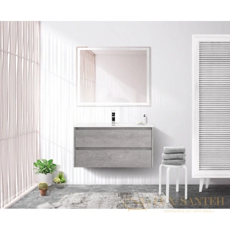 тумба belbagno kraft kraft-1000-2c-so-cg 100 см, cemento grigio