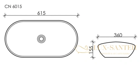 раковина ceramica nova element cn6015 61,5x36 см, белый