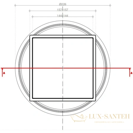 душевой трап bettoserb confluo standard plate 3 13702558 144x144/50 мм 2 в 1 с основой под плитку, хром