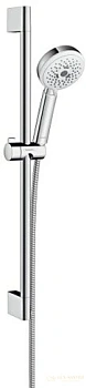 душевой гарнитур hansgrohe crometta 100 multi 26650400 со штангой 65 см, белый/хром