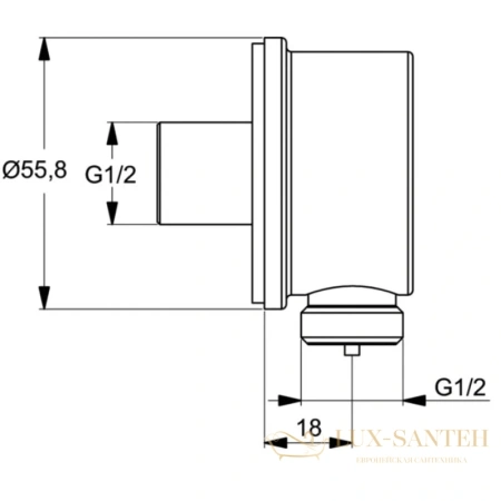 душевой комплект ideal standard ceraterm bd006xc 200 мм, хром