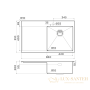 кухонная мойка omoikiri akisame 86-in-r нерж.сталь х нержавеющая сталь, 4993763