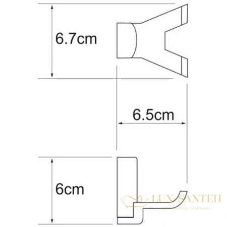 крючок двойной wasserkraft leine k-5023dw, хром/белый