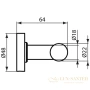 крючок двойной ideal standard iom a9116aa, хром