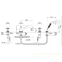 смеситель на борт ванны nicolazzi impero, 1204cr36, 4 отверстия, излив 205 мм, с ручным душем, хром