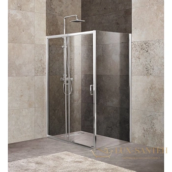 душевой уголок belbagno unique-ah-1 unique-ah-1-100/115-100-p-cr 100-115x100 см, стекло текстурное