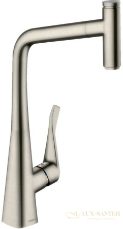 смеситель для кухни hansgrohe metris select сталь 14884800