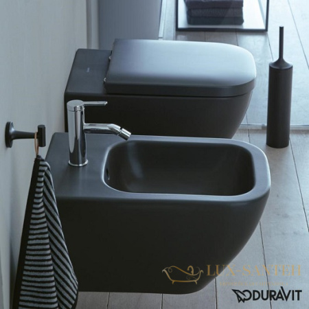 биде duravit happy d.2 2258151300 подвесное, антрацит