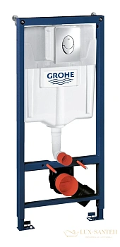 инсталляция для подвесного унитаза grohe rapid sl 38721001, 3 в 1 комплект с панелью смыва хром