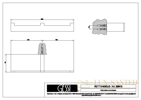 полотенцедержатель gessi rettangolo 20915.031, хром