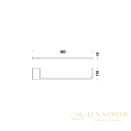 полотенцедержатель colombo design domino b3411 60,3 см, хром