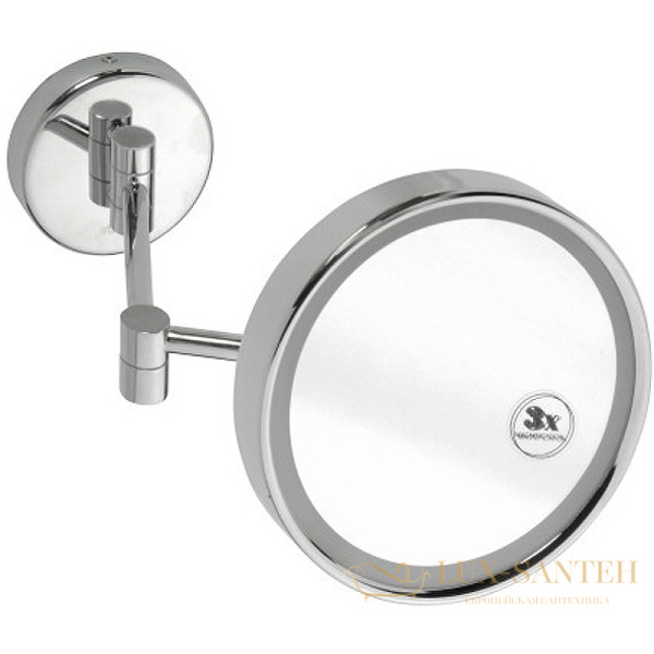 косметическое зеркало bemeta cosmetic mirrors 112101142 с подсветкой с увеличением, хром