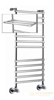полотенцесушитель водяной margaroli sole 464-11 4644711, с полкой, высота 139.6 см, ширина 53.5 см, хром