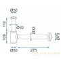 сифон rea rea-a6952 для раковины, белый