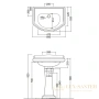 раковина kerasan retro 104601*0 69х52 см без отверстия для смесителя, белый