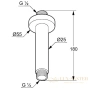 потолочный кронштейн kludi a-qa 6651505-00 180 мм, хром