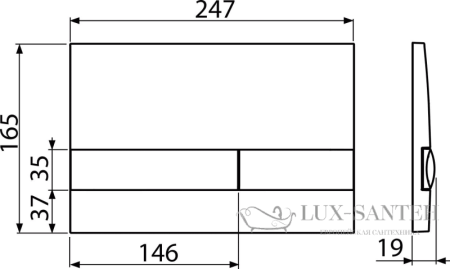 кнопка управления alcaplast m1738, черная