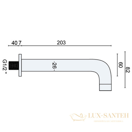 излив rgw shower panels 21140948-01 для смесителя sp-148, хром