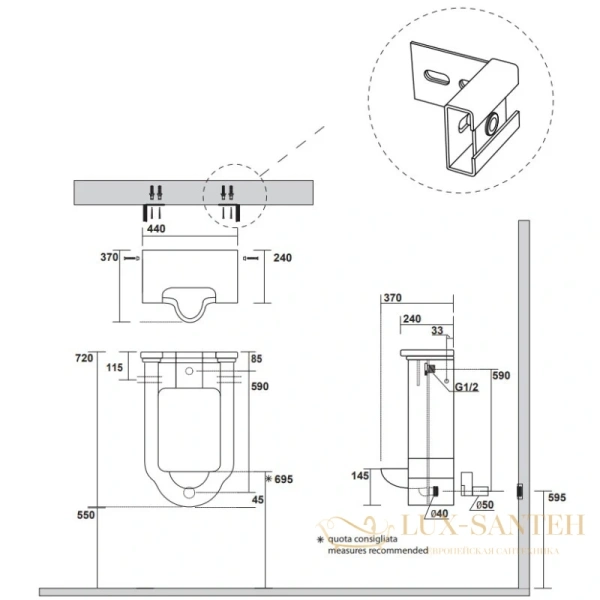 писсуар kerasan waldorf 413001bi, белый