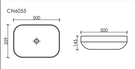 умывальник чаша накладная овальная черный матовый, ceramica nova element 500*359*145мм cn6055mb