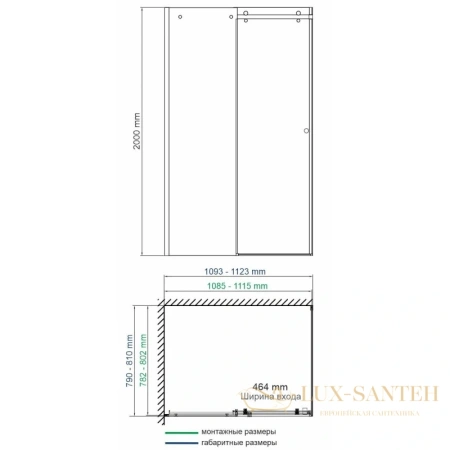 душевой уголок wasserkraft vils 56r14 110х80 см 