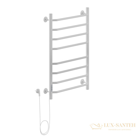 полотенцесушитель электрический кабельный ника way-3 80/50 ral9016 белый матовый левый тэн