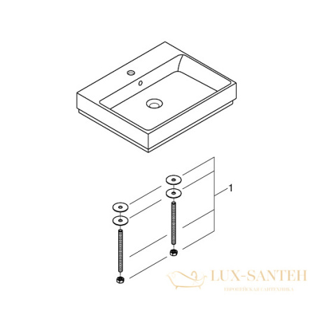 раковина накладная grohe cube ceramic 3947700h 600х490 мм, белый