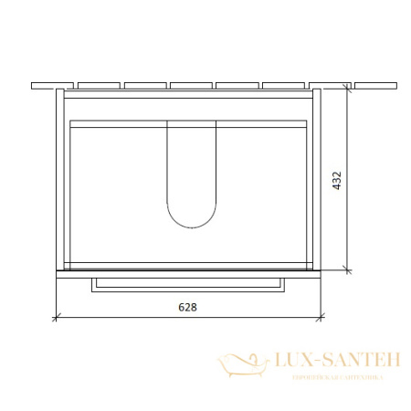 тумба под раковину villeroy & boch avento a890 00 b1 630x514x452 мм, crystal grey 