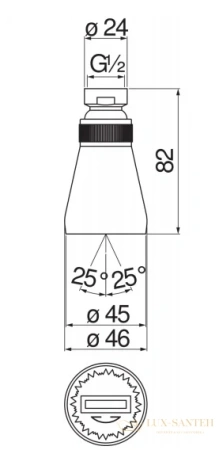 верхний душ nobili, ad139cr chrome 4.5 см, цвет хром