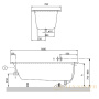 акриловая ванна villeroy & boch o.novo uba160cas2v-01 прямоугольная 160 х 70 см, белый