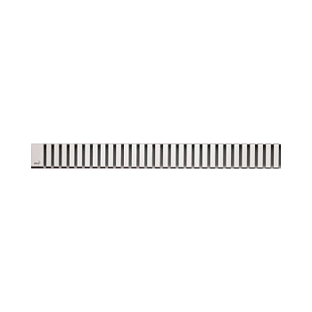 alcaplast решетка для водоотводящих желобов (apz1, apz4, apz12) дизайн line, нерж. сталь, глянцевая line-850l, 850 мм