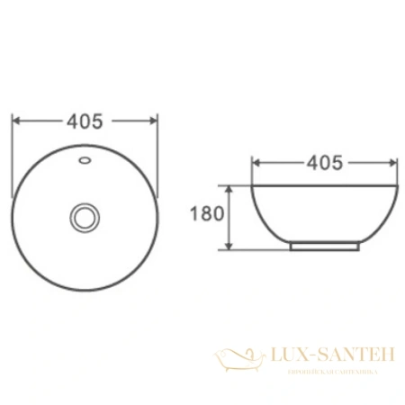 раковина d&k matrix dt1390516 40,5x40,5 см, белый