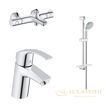 комплект смесителей grohe eurosmart 124422, хром