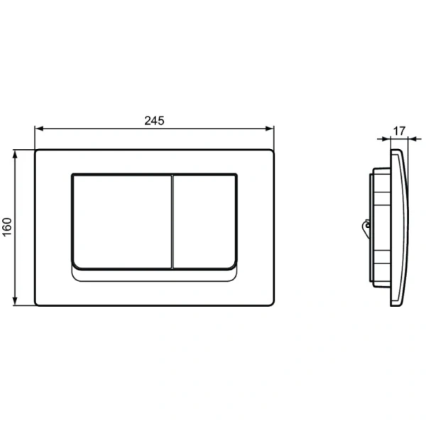 смывная клавиша механическая ideal standard solea m1 r0108ac, белый