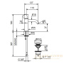 смеситель для раковины, fantini nostromo small 50 13 g904f, на 1 отверстие,  черный матовый