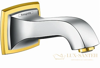 излив на ванну hansgrohe metropol 13425090 хром/золото