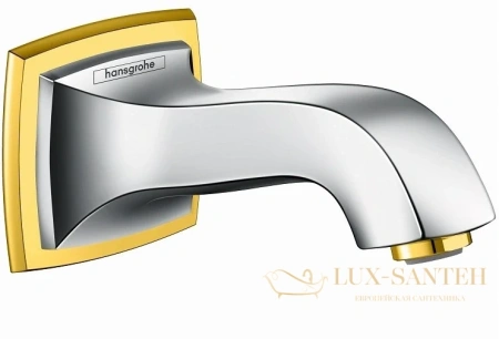 излив на ванну hansgrohe metropol 13425090 хром/золото