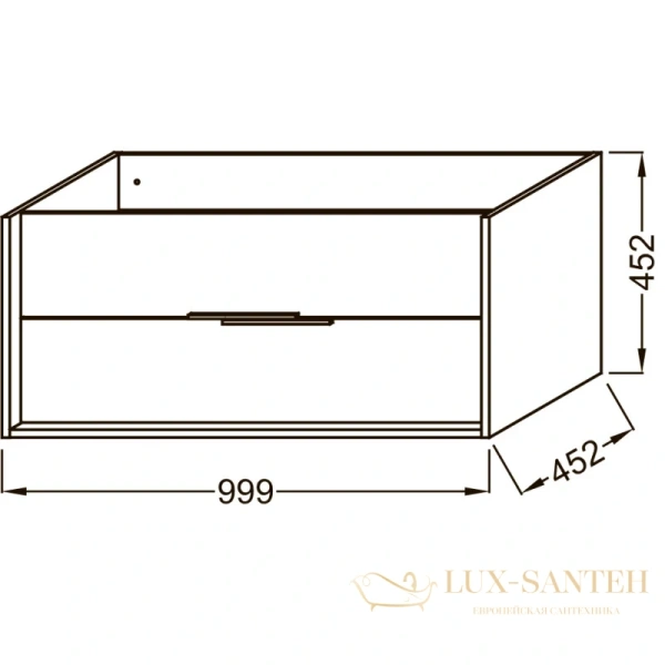 тумба jacob delafon vivienne eb1508-e52-e52 99,9 см, дуб табак