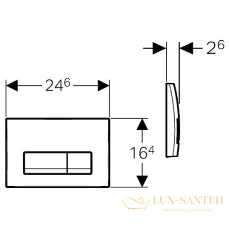 смывнaя клавиша geberit delta51 115.105.dw.1, черный