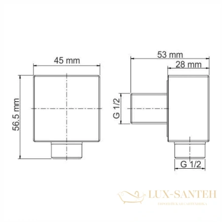 подключение для душевого шланга wasserkraft glan a178, черный глянец