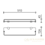 полка стеклянная schein allom 229b, хром